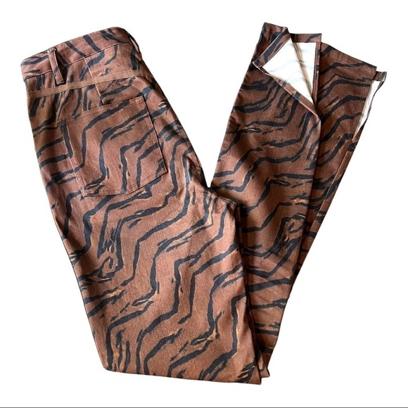 We Wore What Tiger Piped Stiletto Split Hem Iconic Denim Jeans - Picture 13 of 16